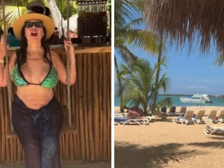 En bikini en el Caribe, Moria Casán celebró el éxito de su serie: «Volviendo a ser niña»
