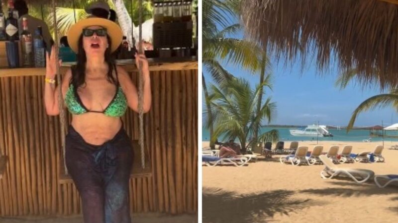 En bikini en el Caribe, Moria Casán celebró el éxito de su serie: «Volviendo a ser niña»