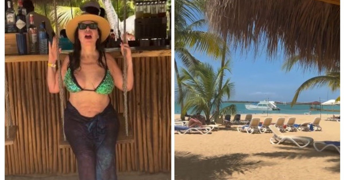 En bikini en el Caribe, Moria Casán celebró el éxito de su serie: «Volviendo a ser niña»