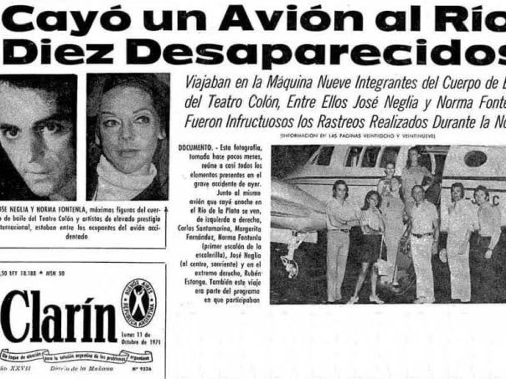 A 55 años de la tragedia aérea que golpeó para siempre al Ballet del Teatro Colón